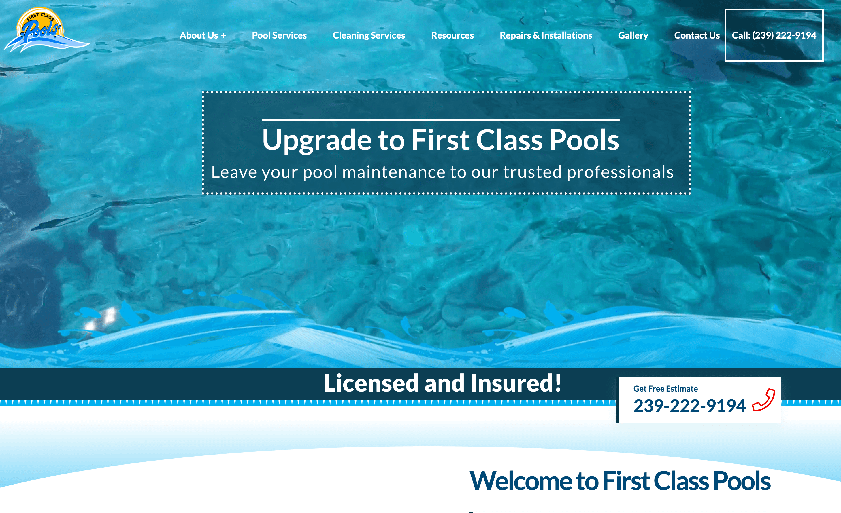 First Class Pools